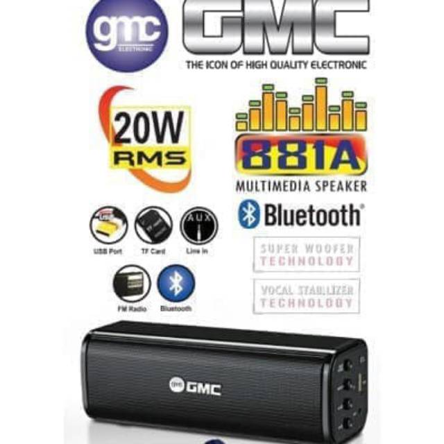 Speaker bluetooth GMC 881A 100% Original GMC Speaker Super ngebass