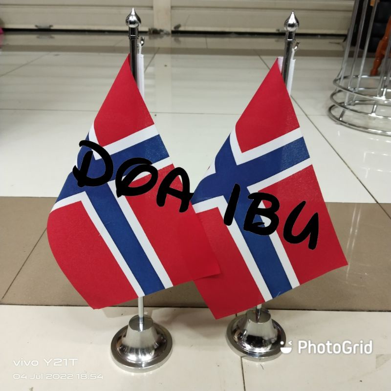 

ready stock tiang stenlis meja+bendera NORWEGIA best seller