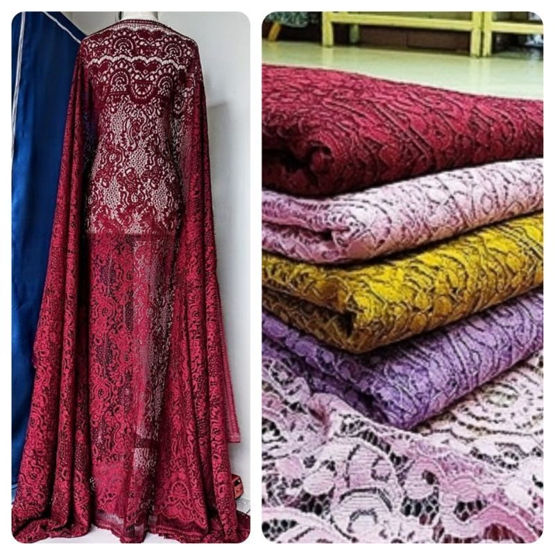 Kain brukat semi francis fatmawati brukat semi prancis bakal kain kebaya