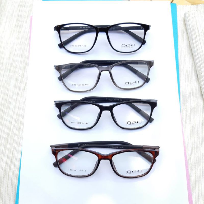 Frame Kacamata OGA X13 Lensa Minus+Antiradiasi