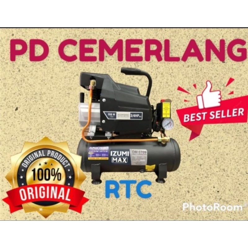 kompresor angin listrik portable Izumi max DM 0709 / 0.75 HP
