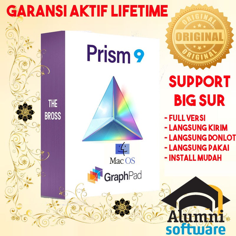 [FULL VERSION] GraphPad Prism 9 Mac BIG SUR - GARANSI AKTIVASI