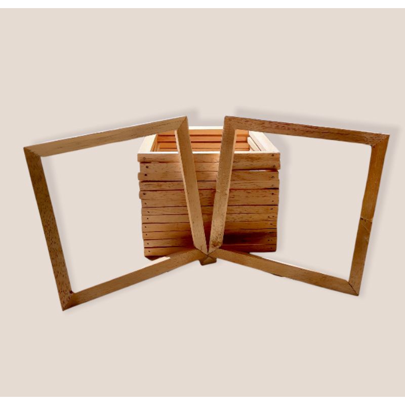 

spanram frame kanvas lukis 20x20cm kayu albasia merah putih rapih aman untuk bingkai frame foto anak