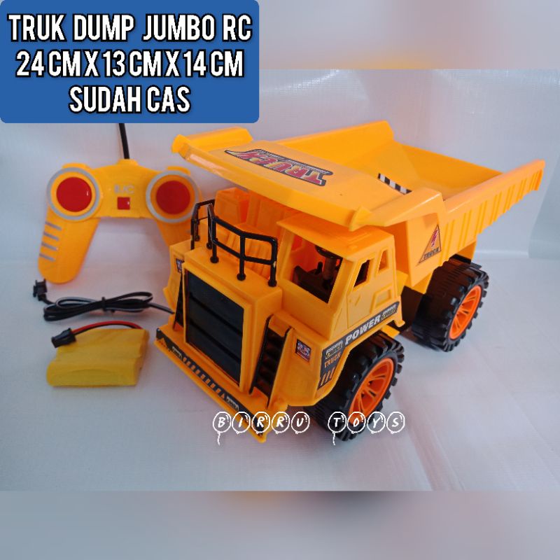 FREE BATERAI | Mainan RC Truk DUMP JUMBO Konstruksi (BISA DICHARGE) - Remote Control