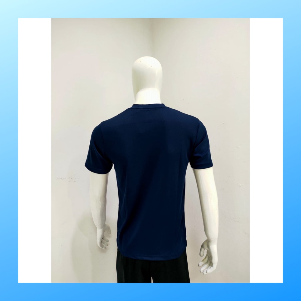 Kaos bulutangkis pria baju badminton atasan jersy wanita dewasa t-shirt outfit seragam kostum jersey olahraga casual suit pakaian jarsey oblong apparel sports jersi sudirman cup bulu tangkis V137 navy polos