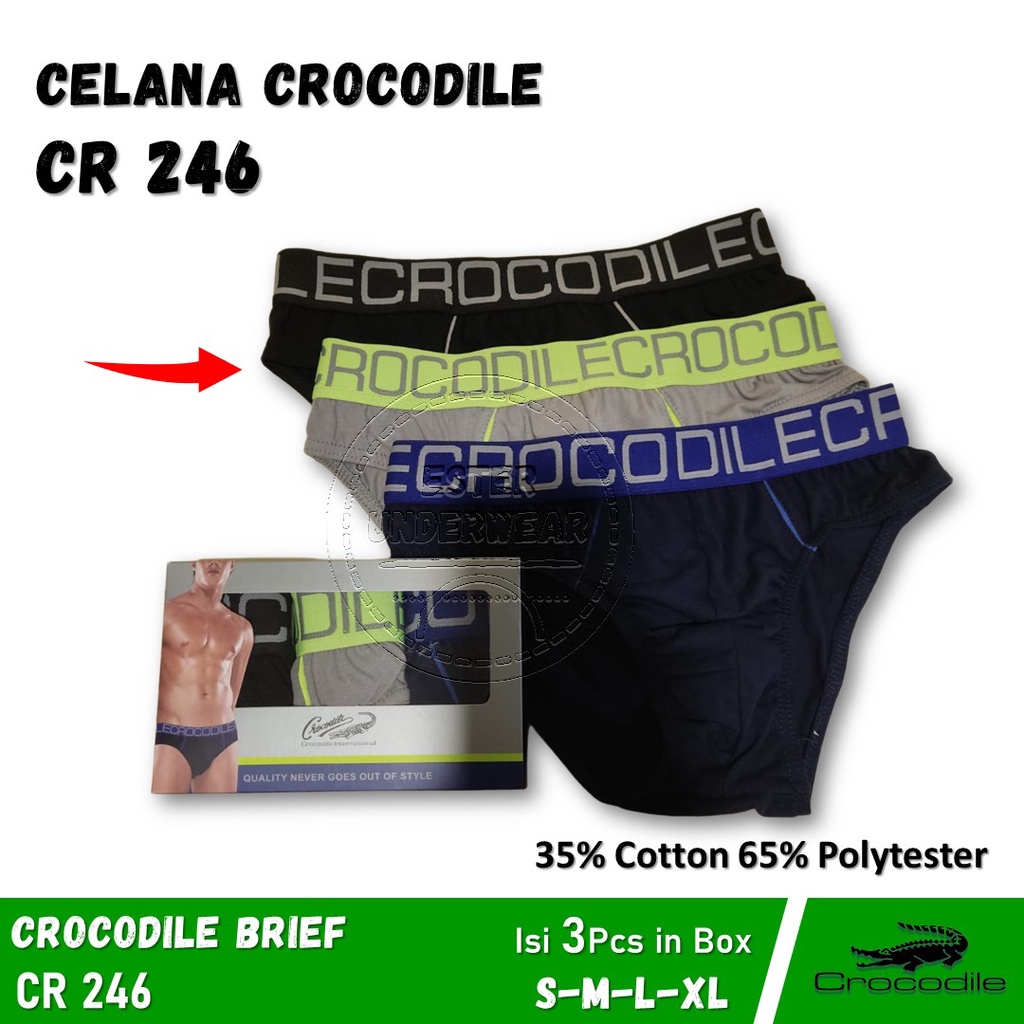 Celana Dalam Pria CROCODILE CR 246 1Pack Isi 3Pcs