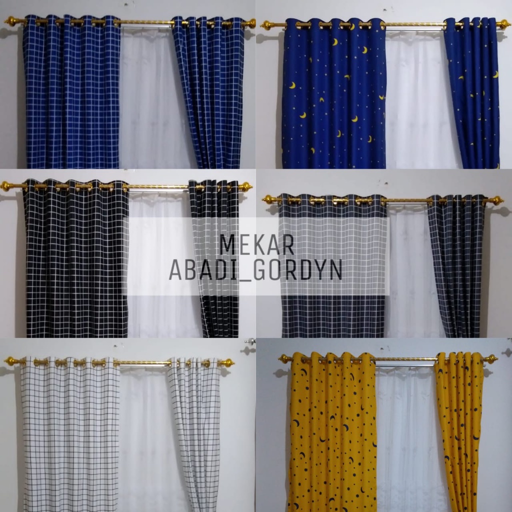 Gorden jendela gorden kotak hordeng korden katun minimalis