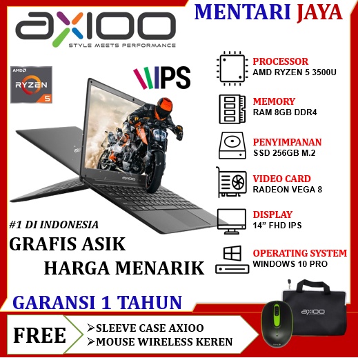 Axioo Slimbook 14 S1 Ryzen 5 3500U 8GB 256SSD Vega8 14.0FHD W10Pro