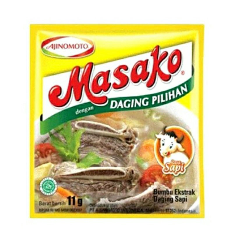 

Penyedap Rasa Masako Ayam & Sapi Rencengan isi 12 Pcs (11 Gr / Pcs)