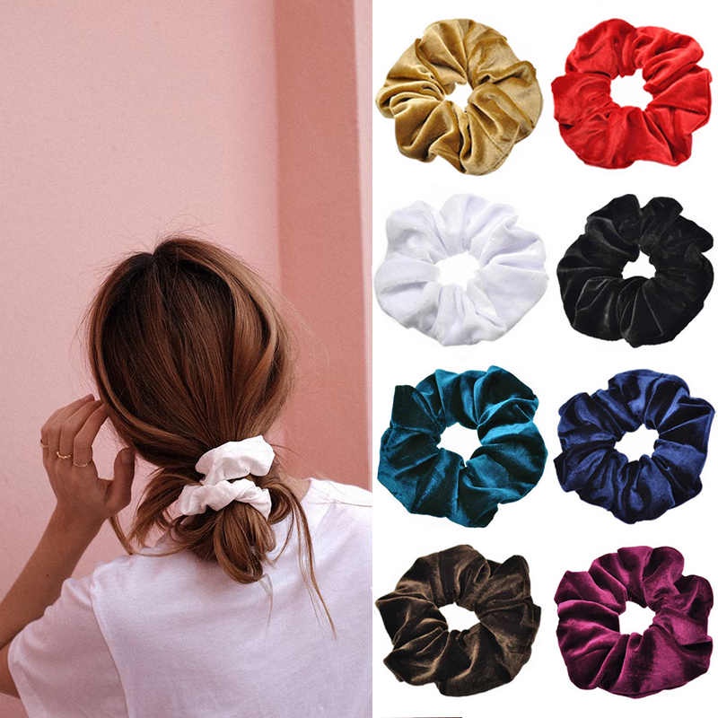 [Ready Stok] Ikat Rambut Sanggul Tudung Ikat Rambut Hijab Kunciran Rambut Elastis Cepol Hijab Korean Fashion Scrunchie Satin Silk