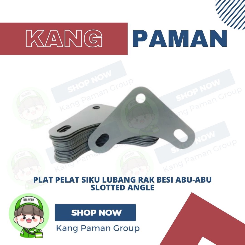 Plat Pelat kelipatan 25 Siku Lubang Rak Besi slotted angle - Tipis