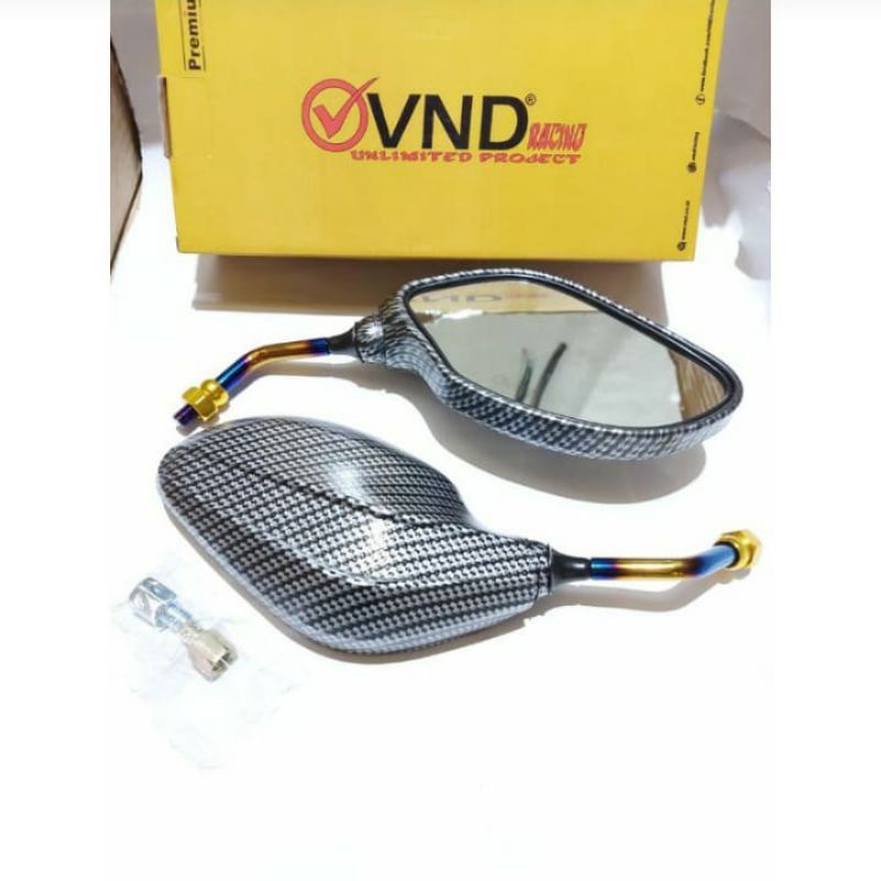 Spion Click Honda Vario / Sepion model thailand vario honda yamaha full hitam dan Carbon 2tone-Carbon Twotone