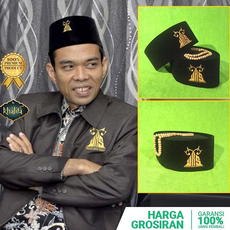 Peci UAS Bordir Original Songkok Murah Grosir Kopiah Muslim Anak Dewasa Kopyah Hitam Polos - AJB.28J