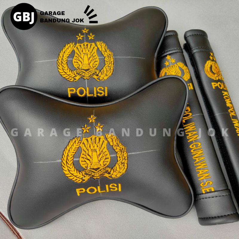 Bantal mobil custom | Bantal leher mobil berkualitas premium | Headrest bantal mobil custom karakter