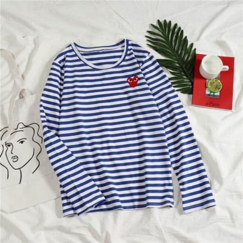 kaos panjang play cdg longline blue