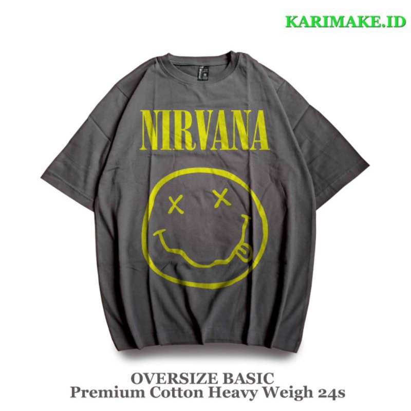 Kaos Band Nirvana Smiley Vintage T shirt
