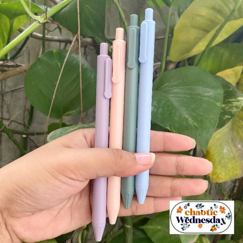 

pulpen pena cetek morandi estetik full pastel warna hitam