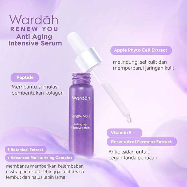 Wardah Renew You Series Anti Aging Intensive Serum | Day Cream | Night Cream | Facial Wash BPOM