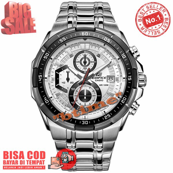 Jam Casio Edifice EFR 539D 7AV Import Chrono Kulit Set Box Original efr 539 - efr539 Garansi