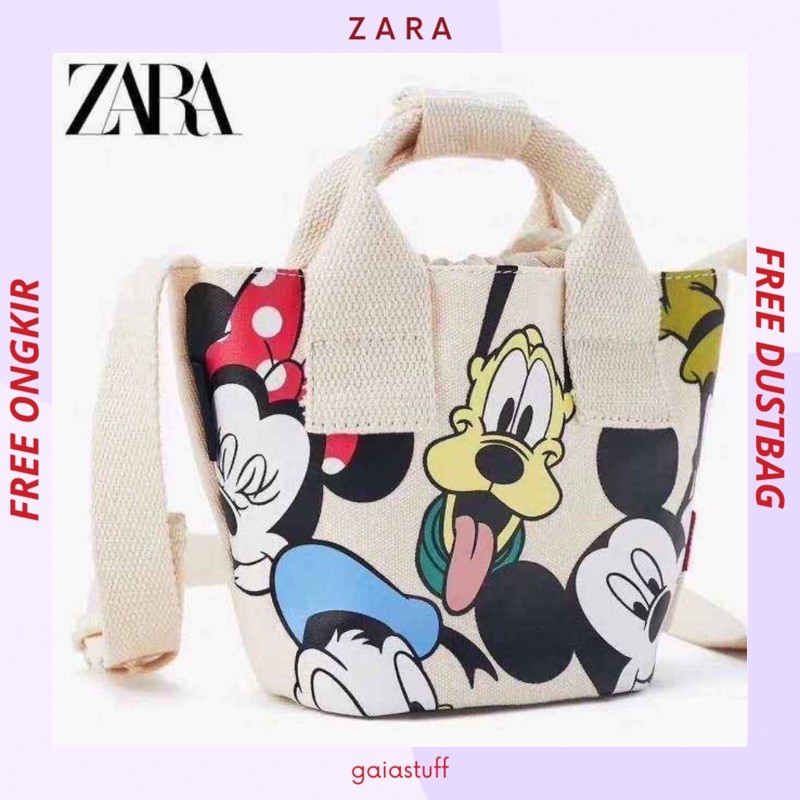 Ramadhan Big Sale 5.5 Tas Zara Zr Mickey Canvas Original Murah Zaraa ZZ096