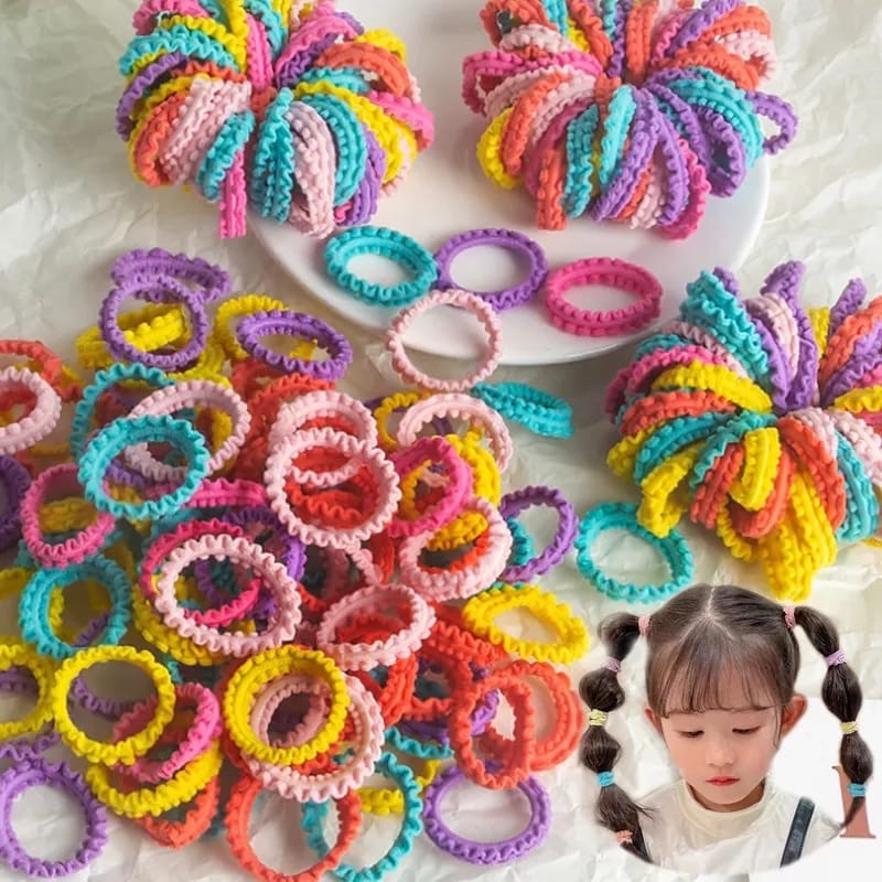 20PCS !!! Ikat Rambut/ Ikat Rambut Anak Import Karet Rambut Ponytail Elastis Warna-Warni Untuk Anak