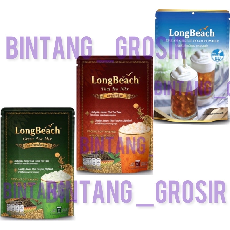 

Long Beach / Longbeach / Green Tea Mix / Thai Tea Mix / Cream Cheese Foam Powder / minuman / serbuk / thailand
