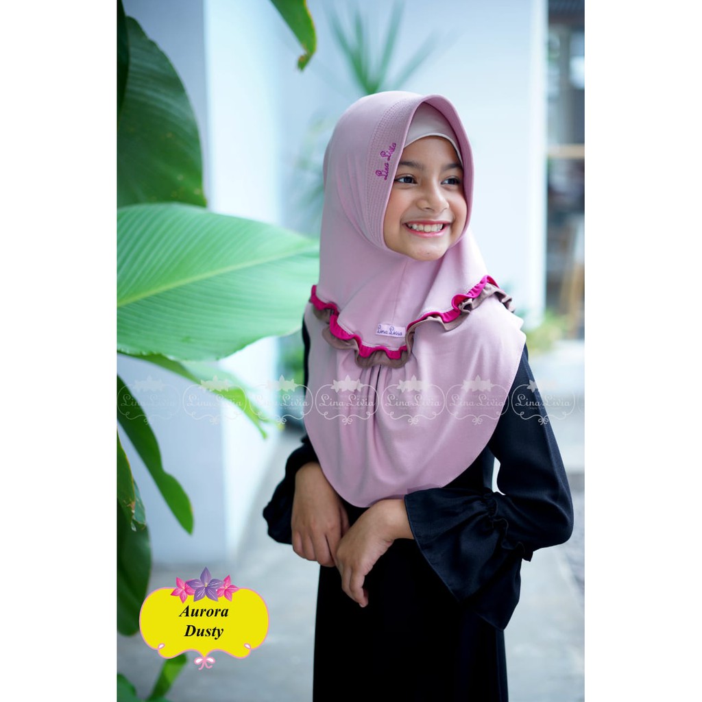 LINALIVIA HIJAB INSTANT TERLARIS JILBAB REBUTAN HIJAB ANAK AURORA KIDS