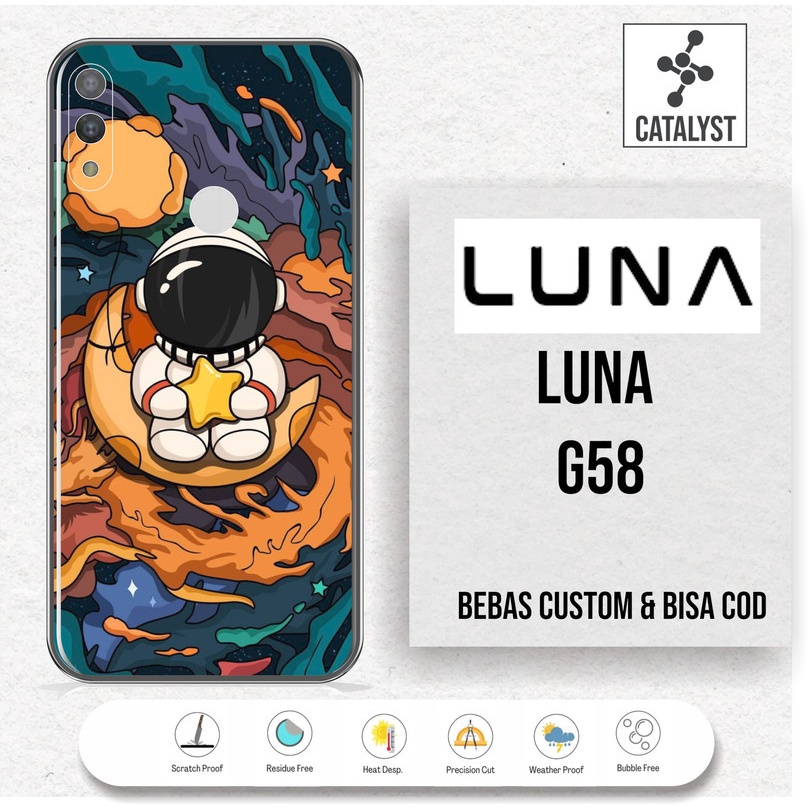 (Buy 1 Get 2) Garskin Skin LUNA G58 - KODE -9JFS Bisa Custom - Sticker Case