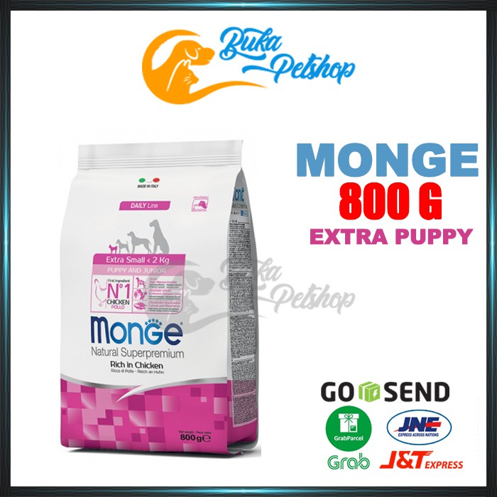 Makanan Anjing MONGE Extra Puppy Small 800g