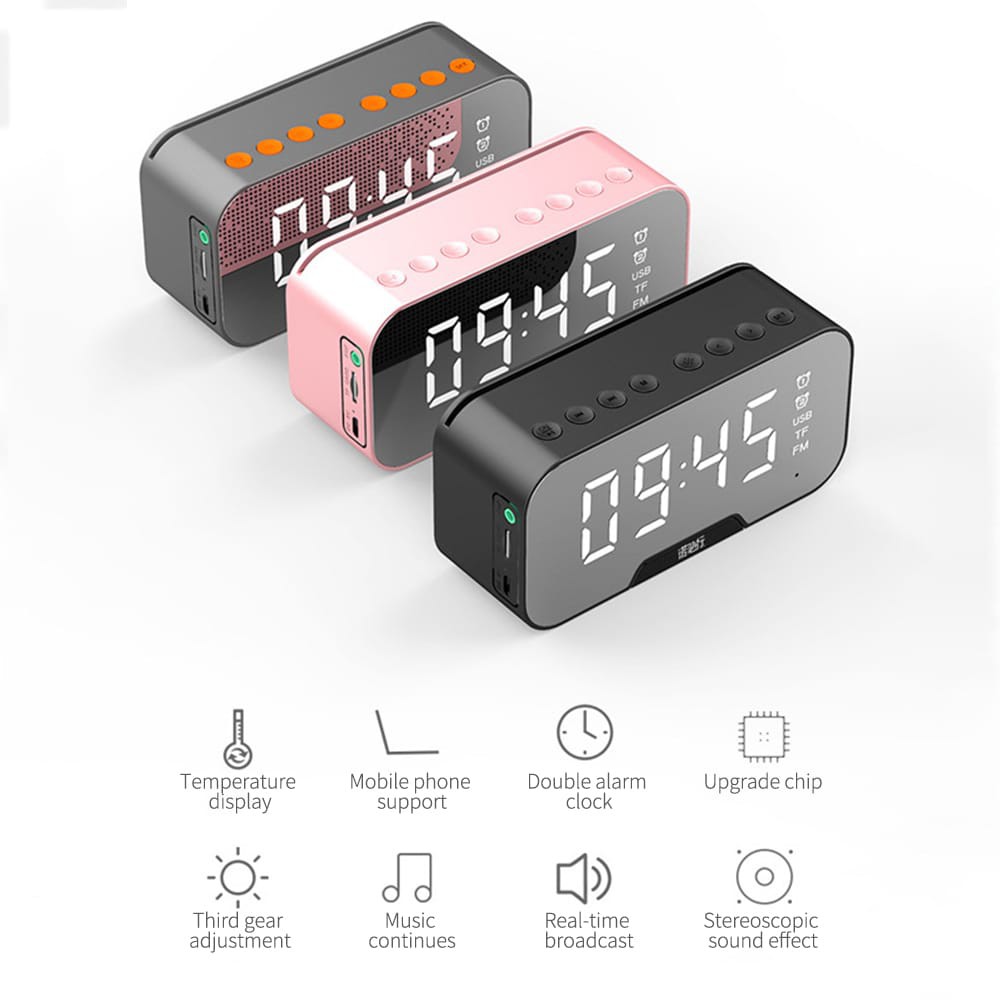 Speaker Bluetooth Wireless K-10 Digital Clock Wireless Speaker KIMISO K 10 K10 Musik Box