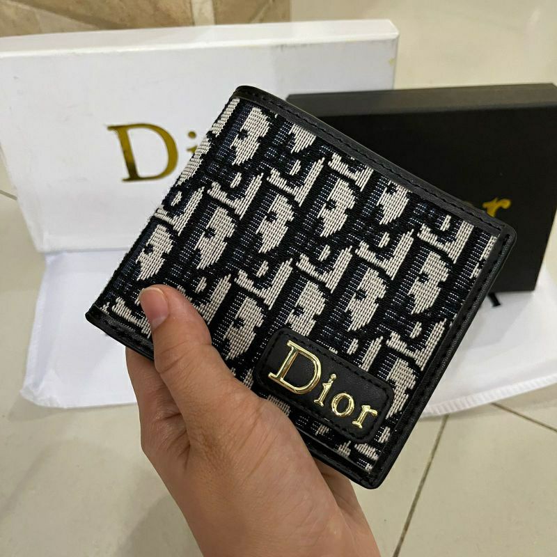 dompet pendek lipat dior premium free box