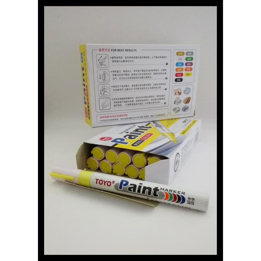 

Spidol Ban Toyo Kuning - Paint Marker Toyo Kualitas Terbaik Kode 1355