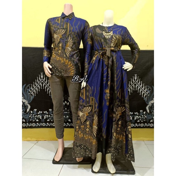 0Batik Couple_Maora Sania Ruffle Batik Couple Ori Ndoro Jowi DNT Garansi Termurah