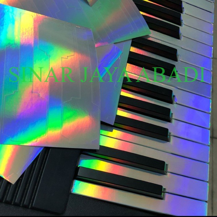 STIKER TUT KEYBOARD YAMAHA 3D HOLOGRAM 1 SET 5 OKTAV