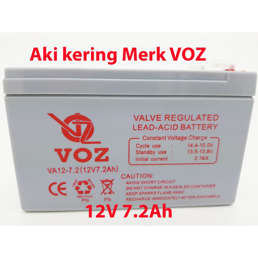 Aki kering VOZ 12V 7.2Ah - UPS baterai / battery /accu