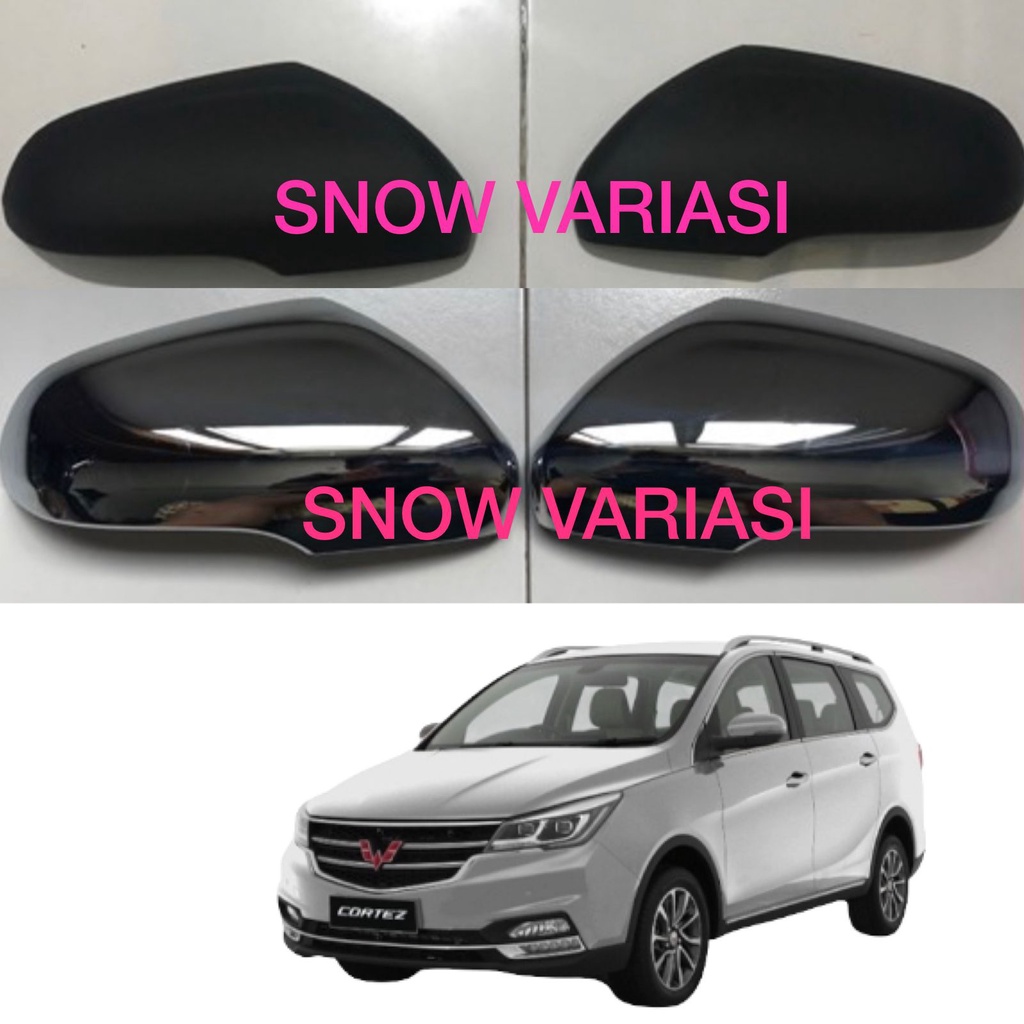 Cover Spion Wuling Cortez Hitam Chrome