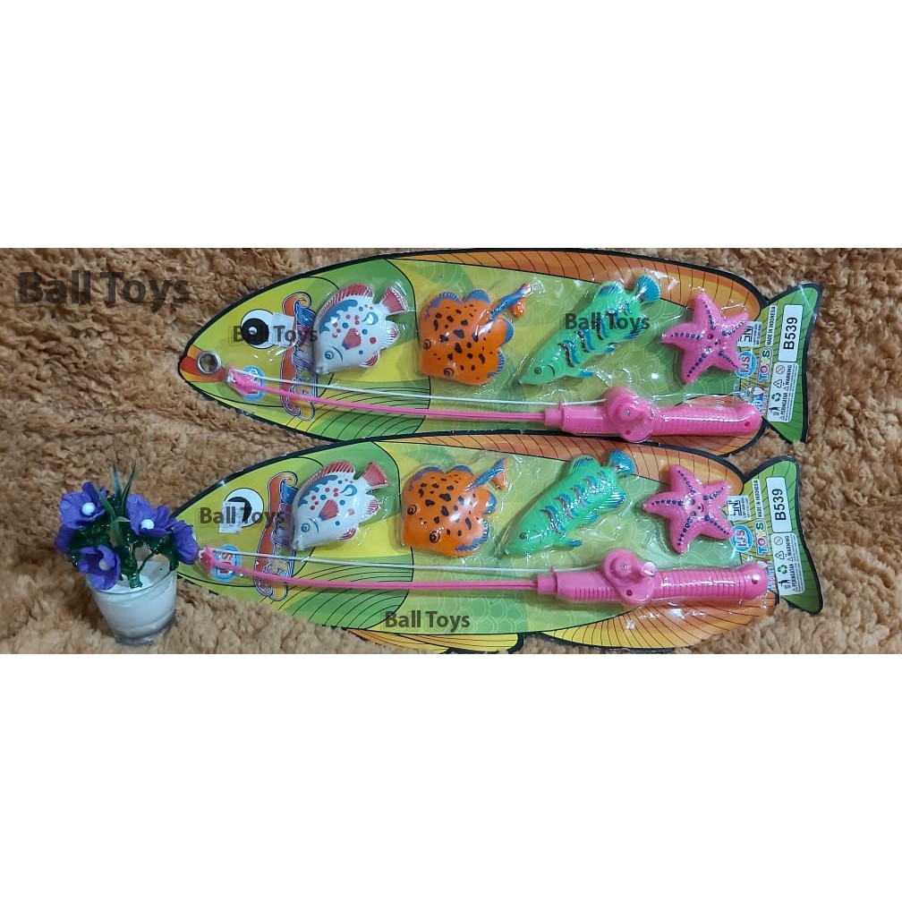 Main Anak Pancing Magnet + 3 Ikan + 1 Bintang Laut