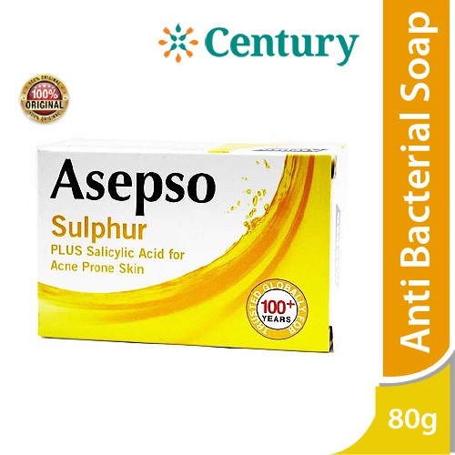 Asepso Sulphur 80g 1 Piece / Acne Prone Skin Sabun Mandi / Kesehatan / sulfur soap / anti acne / Jer