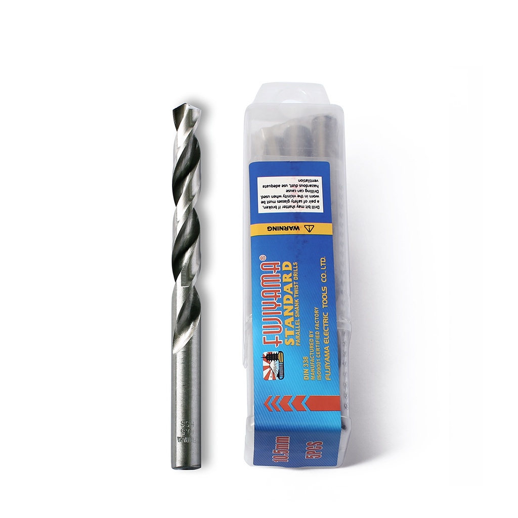 FUJIYAMA Mata Bor Besi/Mata bor kayu HSS 1.0 mm - 13.0 mm DRILL mata bor besi - Bisa juga digunakan untuk melubangi kayu.