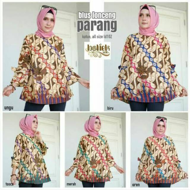 Batikid - Baju Batik Wanita Atasan Blouse Terbaru Modern Seragam Resespsi Kantor Kerja Original