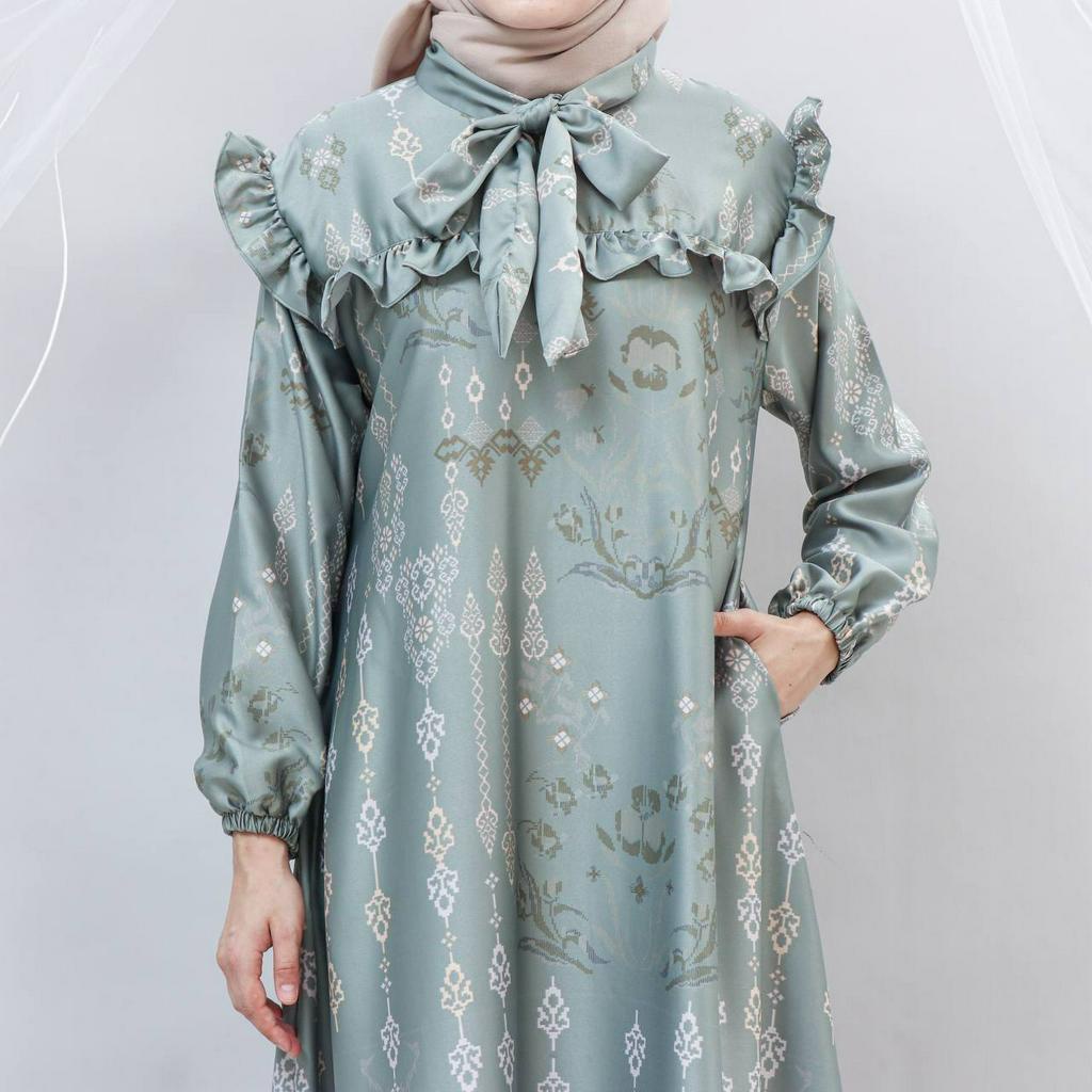 Dress Gamis Denada Resleting Busui Baju Wanita Pakaian Wanita