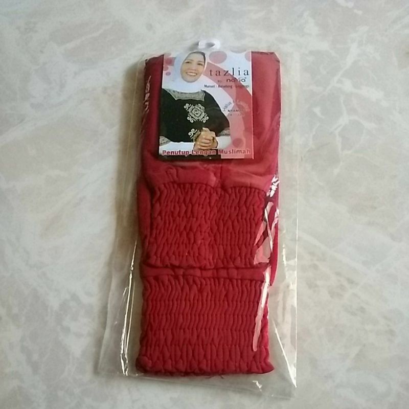 manset tangan kerut pendek /manset tangan original TAZLIA/manset SMOKE-Maroon