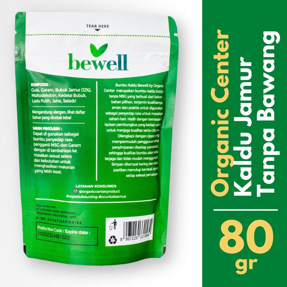 

ARTb0B5n--Organic Center - Bewell Kaldu Jamur Tanpa Bawang 80gr - Non MSG