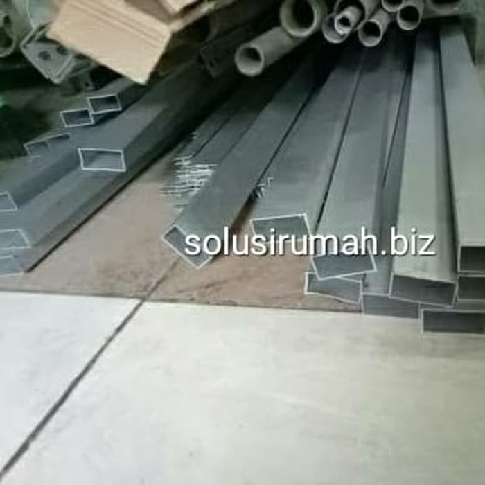 HOLLOW ALUMINIUM 24 X 48MM P 1M PIPA KOTAK panjang 1 meter