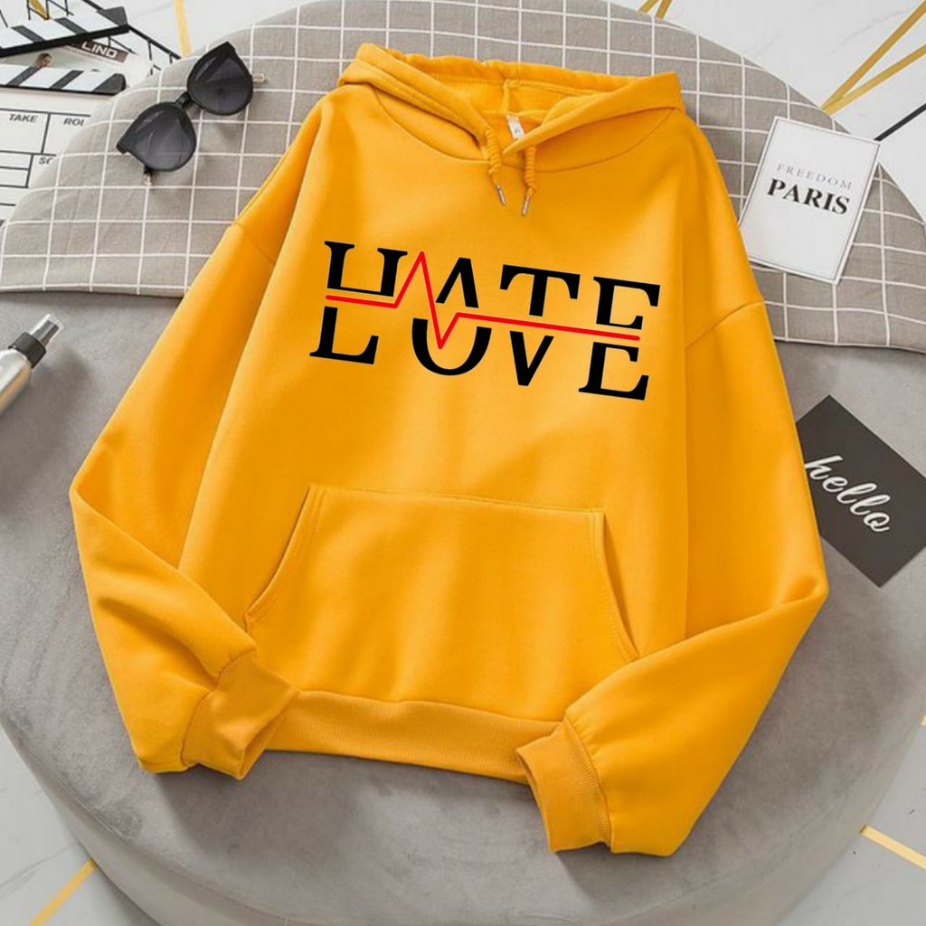 Hoodie Jumper Hate Love