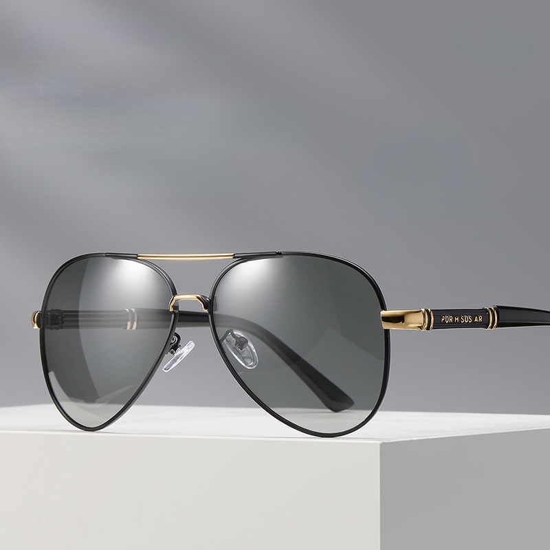 Kacamata Hitam Polarized Bahan Metal Gaya Klasik Untuk Pria