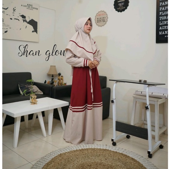 Gamis REMAJA  BERLIANA set syari By shan glow OOTD MUSLIM FASHION HIJABERS TERBARU