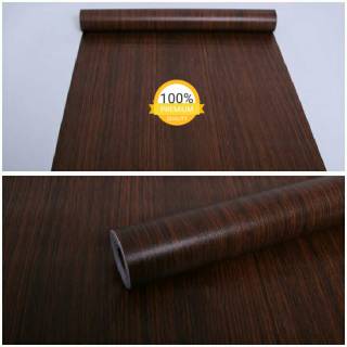 Grosir wallpaper dinding motif kayu  coklat  tua  ukuran 10 