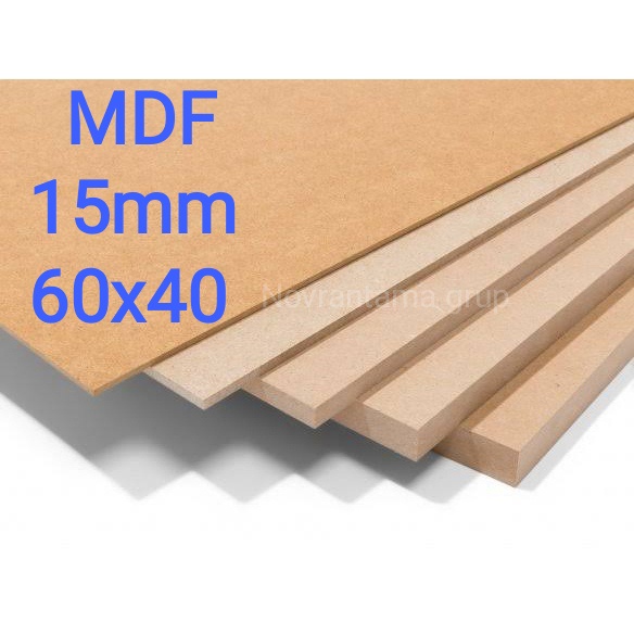 Papan MDF 15mm (60x40)cm, triplek MDF, papan kayu MDF, plywood MDF