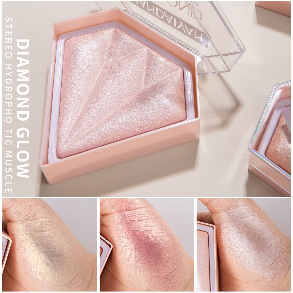 5 Warna Diamond Highlighter Face Highlight Powder Blush Shimmer Highlight